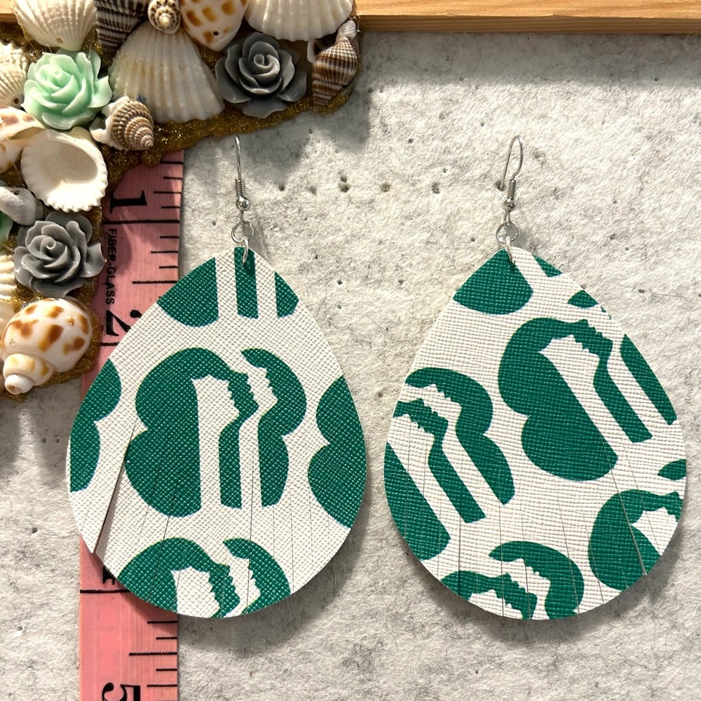 BNWT Girl Scout Leather Earrings